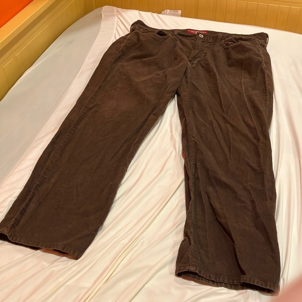 Lucky Brand Brown Corduroy Straight Leg Pants